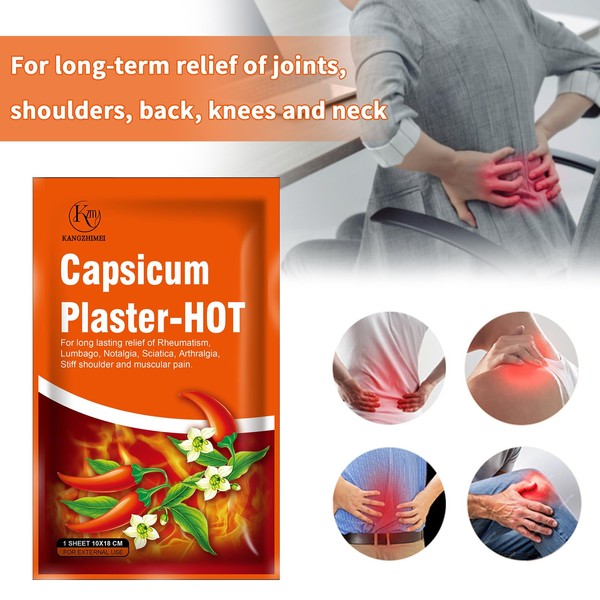 KZM KANGZHIMEI, Capsaicin Patches - 50 Count Ultra Strength Hot