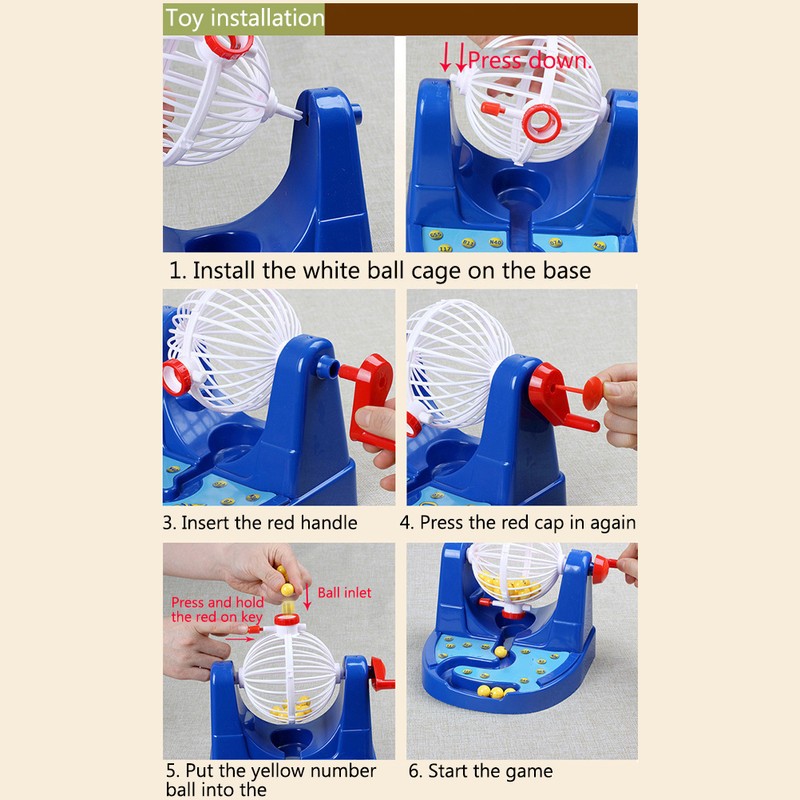 Bingo Game Console Simulative Lottery Machine Parent Child Educational Toys