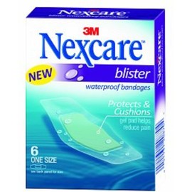 Nexcare Blister Waterproof Bandages, One Size 6 ea (Pack of 2)