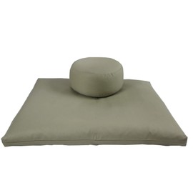 Round Zafu and Zabuton Meditation Cushion Set (2pc) (Sand)