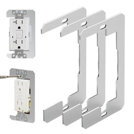 KONEWONG Wall Plate Spacer, 3 Pcs Outlet Spacers for Electrical Box, Metal Flush Fit Device Leveling Plates, Electrical Box Outlet Spacers Shims