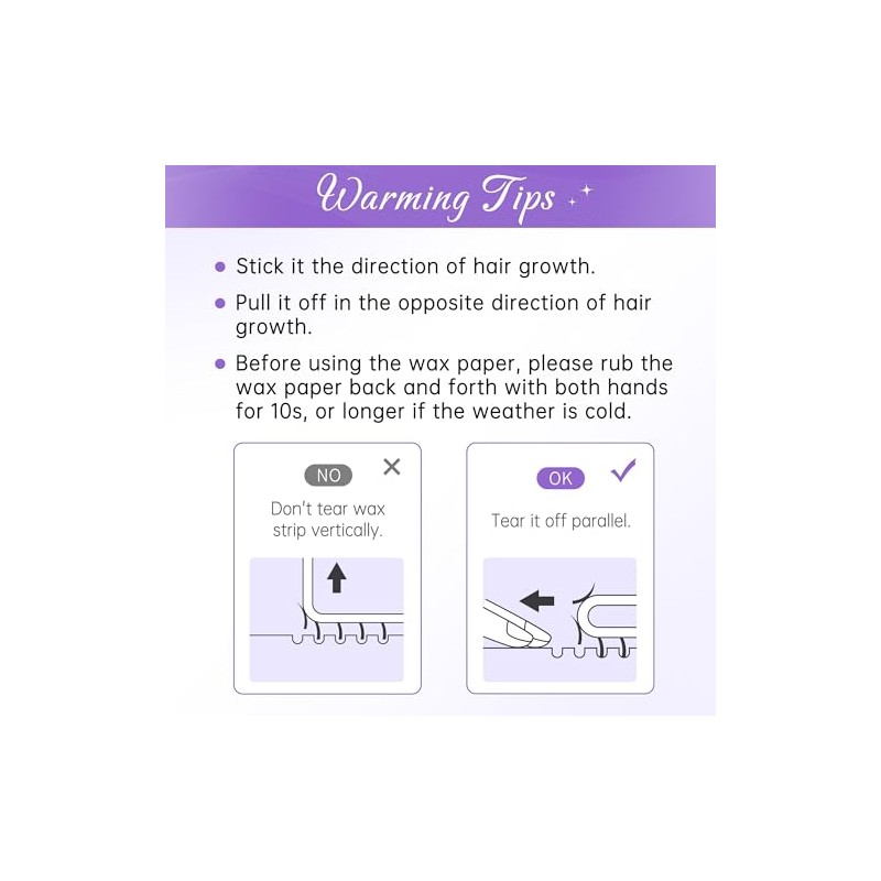24pcs Eyebrow Waxing Strips Pre-cut Shape, Perfect for Brows &Lip,