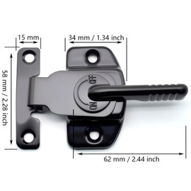 FDXGYH 2 Pack Dining Table Lock Heavy Duty Align-N-Lock Table Locks Leaf Buckle Connector with Screws for Extension Tables/Computer Workstations and Conference [Black]