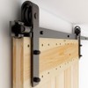 CCJH 11.5FT Single Sliding Barn Door Hardware Kit Black Basic