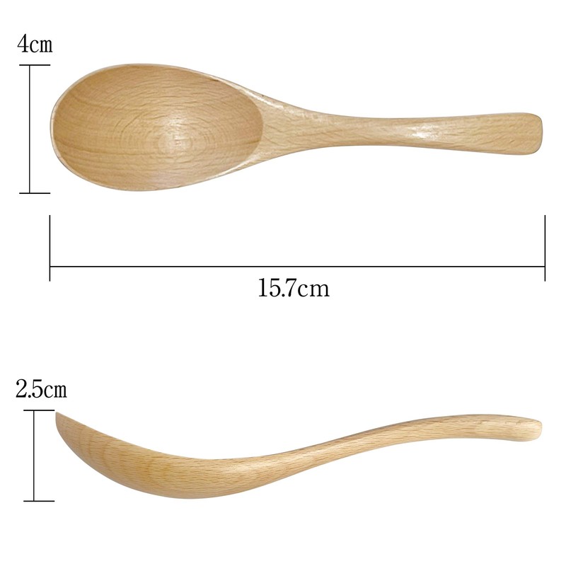 kicoriya Set of 2 Wooden Soup Spoons Renge