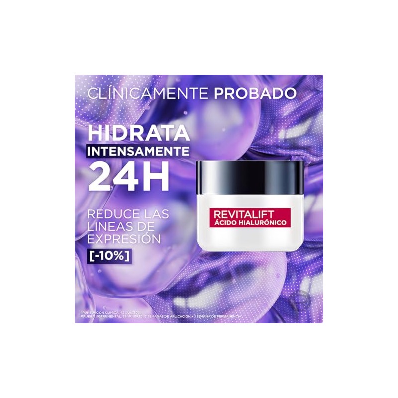 Oreal Paris Revitalift Ácido Hialurónico Crema Día Hidratante Hidrata Intensamente