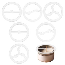 BENECREAT 6Pcs 3 Styles Candle Wick Centering Tool Set, Acrylic Candle Wick Holder, Unique Shapes Acrylic Wick Stabilizer Holder Kit for Making Candles, Craft DIY