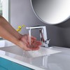 Automatic Sensor Touchless Bathroom Sink Faucet with Hole Cover Plate,