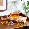 Viski Mountain, Lead-Free Crystal, Hand-Blown Decanter with Stopper, 24 Oz
