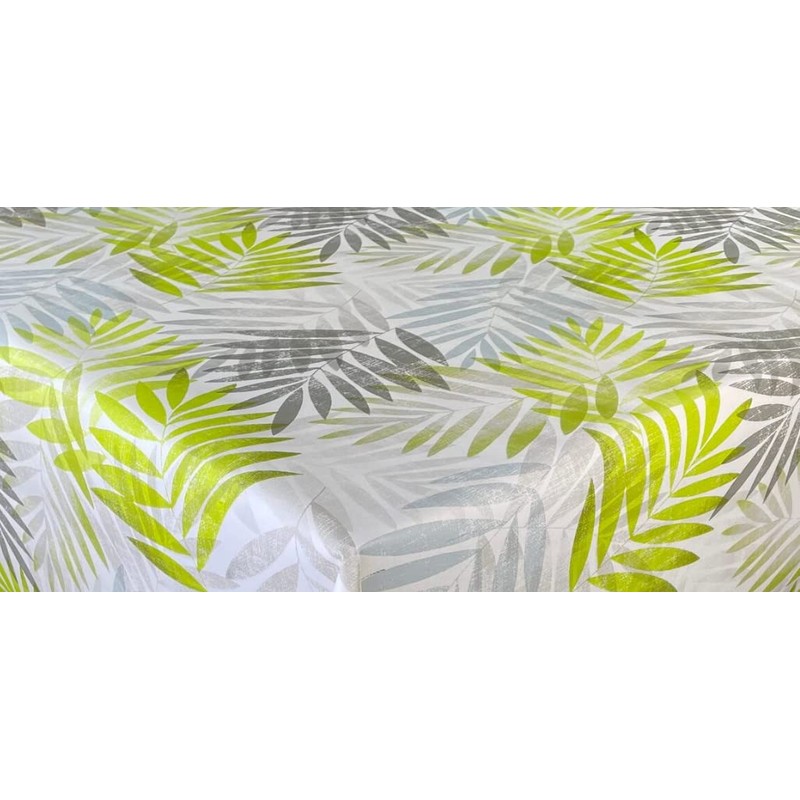 Karina Home Exotic Palm Leaves Grey and Green Wipe Clean