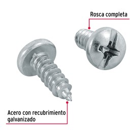 Fiero PILA-8X1/2, Pijas para lámina, cabeza combinada No.8, 1/2”