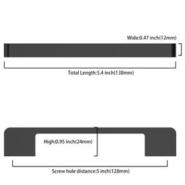 Asidrama 10 Pack 5 Inch(128mm) Matte Black Kitchen Cabinet Handles, Cabinet Pulls Kitchen Cabinet Hardware for Cupboard Drawer Handles