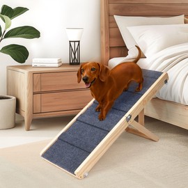 iPetba Small Dog Ramp for Bed Couch Car Folding Portable Pet Ramp for Cats Adjustable Height 21", Up to 35 lbs
