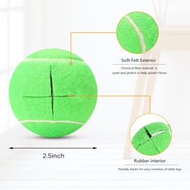 16 Pieces Precut Tennis Balls for Chairs Tennis Ball Chairs Foot Covers Tennis Balls for Furniture Leg for Classroom Floor Protection Chair Desk Legs Coverings (Light Green)