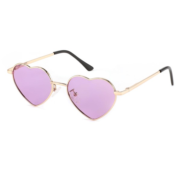 FEISEDY Kids Polarized Heart Sunglasses for Girls & Boys, Sweet
