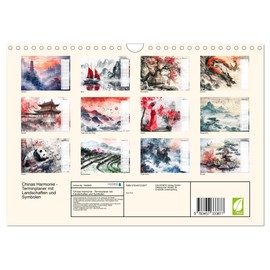 Chinas Harmonie - Diary with Landscapes and Symbols (Wall Calendar 2026 DIN A4 Landscape), CALVENDO Monthly Calendar