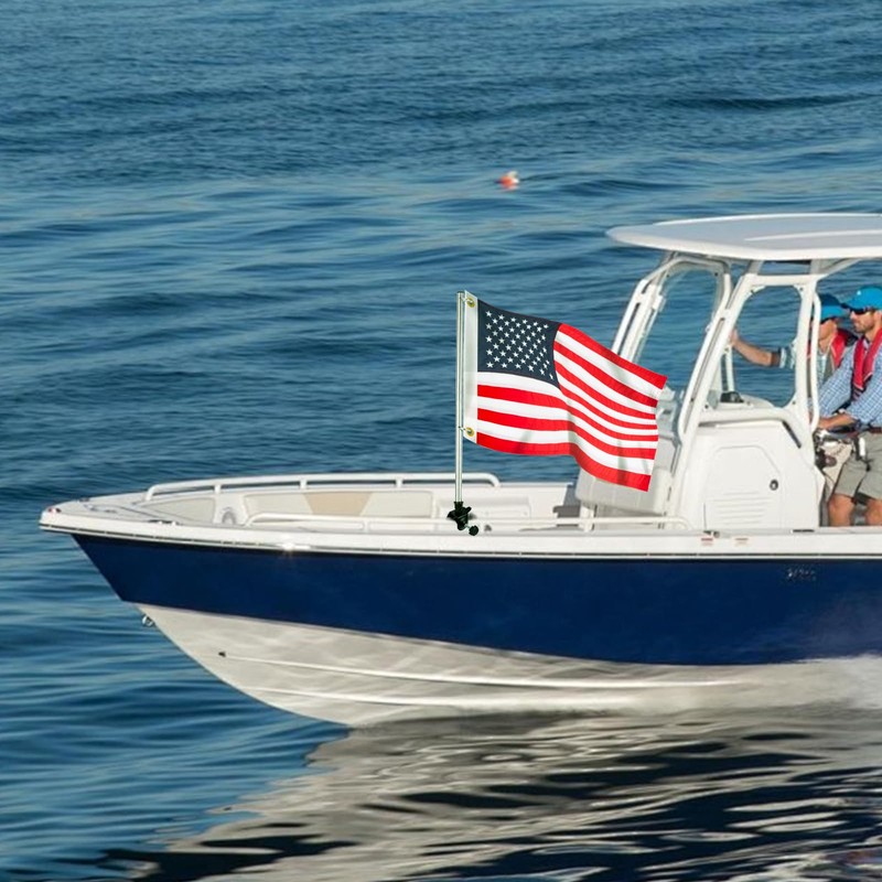 FLAGMESAGE Boat Flags Marine 16 x 24, American Flag Pole