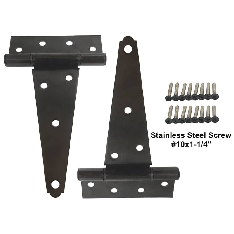 QCAA Stainless Steel Extra Heavy Tee Hinge, 6" x 2.5mm,