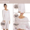 Camille Ladies Long Sleeved Nightdress- Floral Classic Smooth Womens Nightwear-