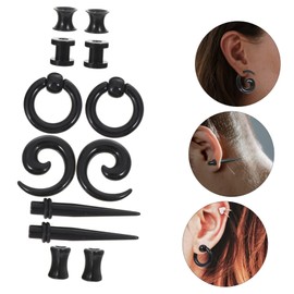 PACKOVE Fashionable Acrylic Ear Expansion Tools 12pcs Ear Stretchers Piercing Kit for Stylish Ears