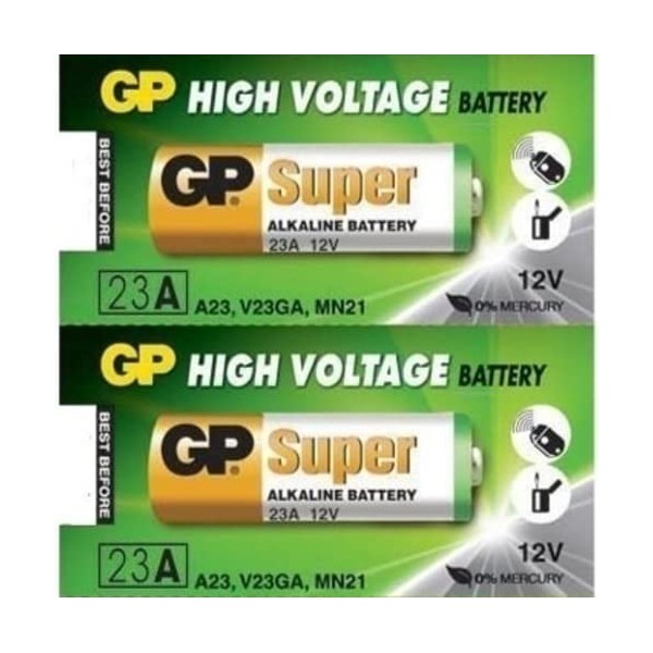 MaxiAids GP 12V Alkaline Batteries - Size 23A - 2-Pack