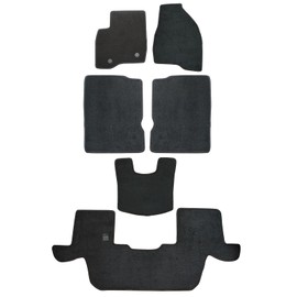 GXARTS Front & Rear Floor Mats Carpet Velour Fit for Ford Explorer Base Limited Platinum Sport XLT 2015 2016 2017 2018 2019 6PCS