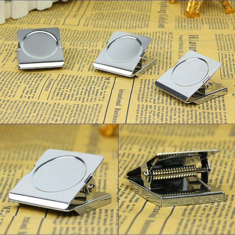 LHKJ Pack of 10 Magnetic Clips, Metal Fridge Magnetic Clips