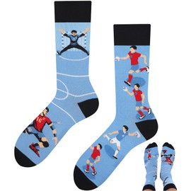 TODO Colours Funny Socks with Motif - Multicoloured, Colourful, Crazy for the Joy of Life, handball