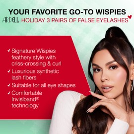 Ardell Wispies Holiday 3 pairs of False Eyelashes Includes Wispies, Demi Wispies and Wispies 113
