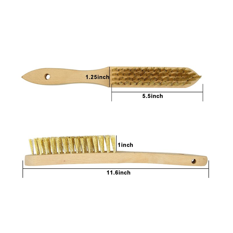 SALI Wire Brushes for Cleaning Rust Removal Heavy Duty Brass