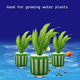 HAISENGO 24 Set Anti-Floating Aquarium Plant Rings, Aquatic Plants Fixed Rings with Suction, Aquarium Landscape Plastic Plant Fixing Aquarium Plant Weights Pot Fish Tank Accessories