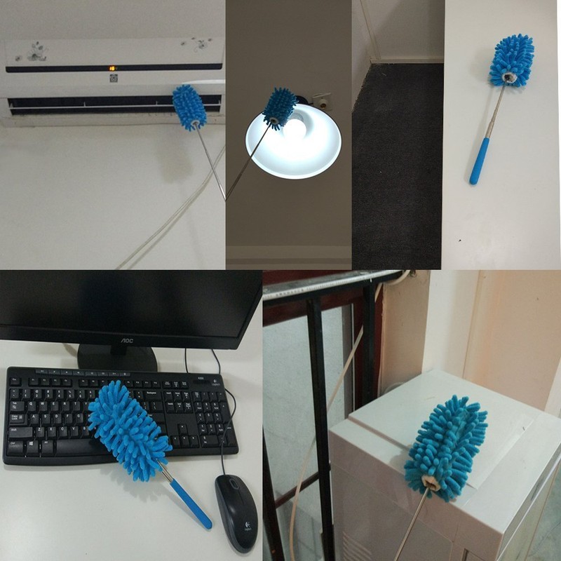 KissDate Microfiber Extendable Hand Dusters Washable Dusting Brush with Telescoping