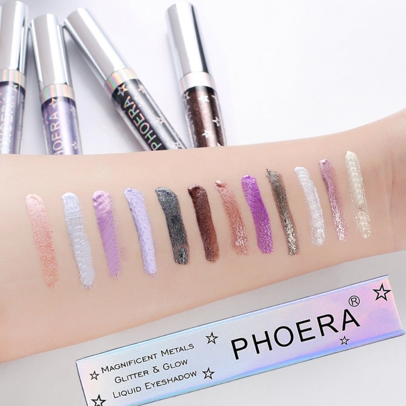 Coalitione Liquid Eyeshadow 12 Colors Long Lasting Waterproof Shining Shimmer