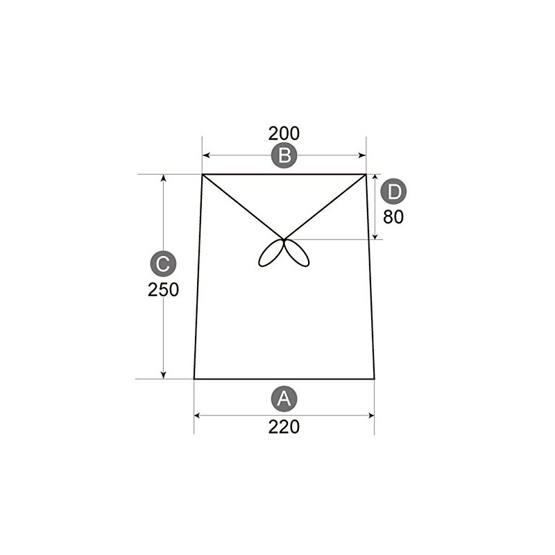 Lamp-shade K-22200 Catch-Type Replacement Lampshade Cotton Linen Beige Diameter 8.7