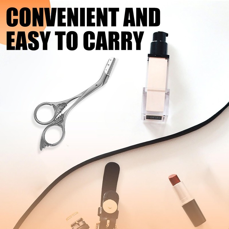 DINNAT Eyebrow Trimmer Scissor With Comb, Eyebrow Trimmers, Professional Precision