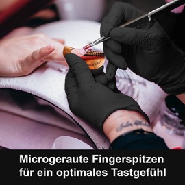 Guard 5 Disposable Gloves - Black Nitrile Gloves, Powder-Free, Tattoo Gloves, Cooking Gloves - Pack of 100, black