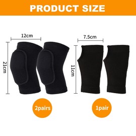 VEHYEGOI 2 Pieces Of Knee Pads And 1 Pair Of Wrist Pads, Breathable Wrist Pads, Elastic Knee Pads, Sports Fitness Equipment, Sports Protective Equipment
