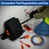 WISEPRO Zippered Electricians Tool Pouch, Waterproof 600D Tool Pouches Organization