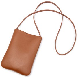 [SaveSooo] 携帯 ショルダー 携帯ショルダー 斜めがけ ショルダーバッグ 軽量 小物入れ 携帯ポーチ スマホポーチ スマホポシェット レディース ポシェット(ブラウン)