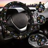 Cute Wildflower Steering Wheel Cover for Women, Universal Auto Steering