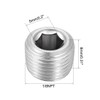 sourcing map Hex Countersunk Plug - Stainless Steel Pipe Fitting