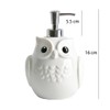 Colias Wing Cute White Owl Shaped Soap Dispenser with Plastic