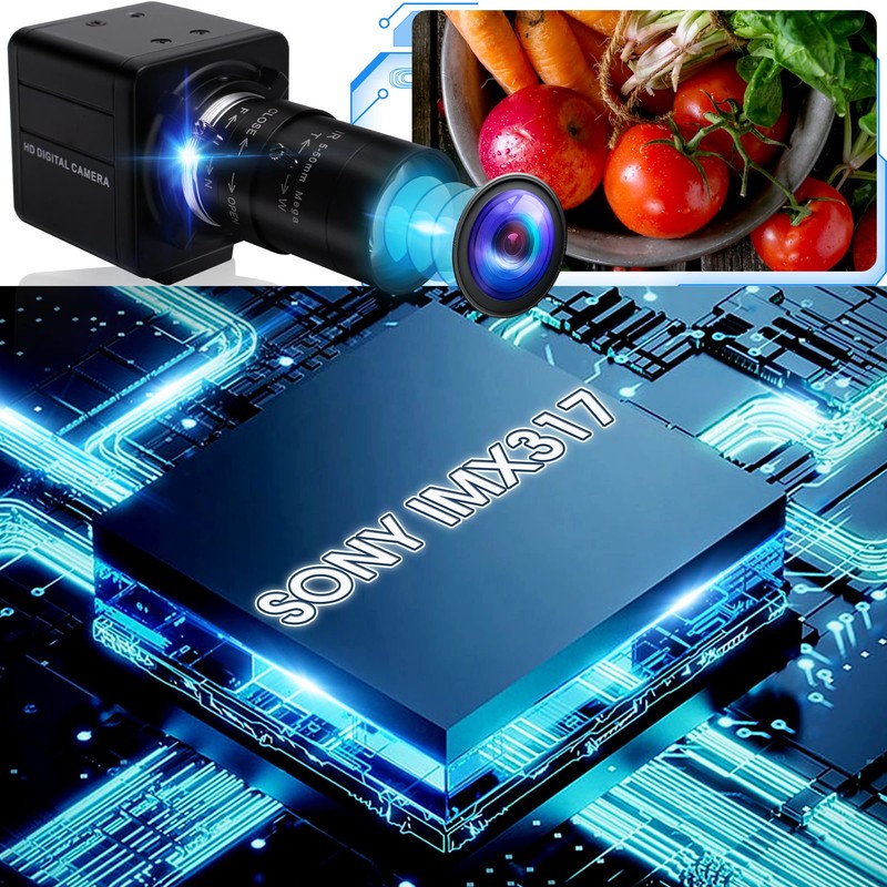 IFWATER USB Camera 4K Ultra HD 5-50mm Zoom Manual Lens