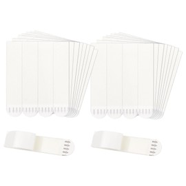 24 Pairs Adhesive Picture Hanging Strips, 0.7”x3.6” Damage Free Picture Hangers Without Nail, Command Strips for Posters Wall Decoration (Large-24 Pairs)