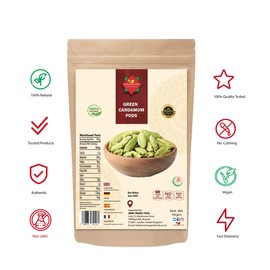 The Worldwide Mint Green Cardamom Pods Hari Elaichi Green Elachi Elaichi Pods Elaichi Vegan No Additive No Preservatives Processed in Certified Organic Environment Natural Bold Premium Quality 50g