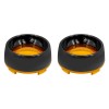 HDBUBALUS 2x Bullet Turn Signal Light Amber Lens Gloss Black