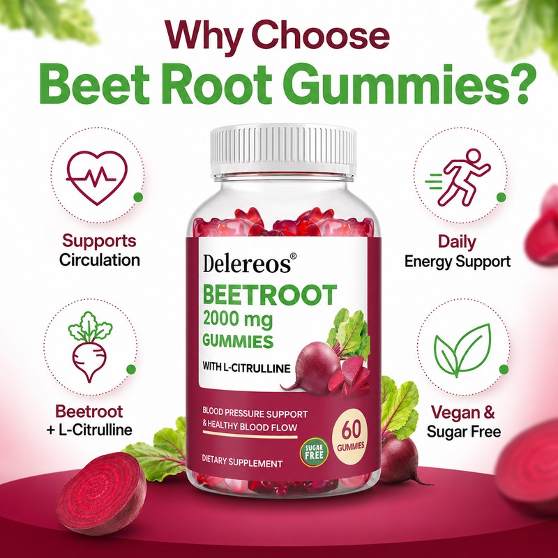 Beet Root Gummies for Daily Wellness – Vegan Energy Support