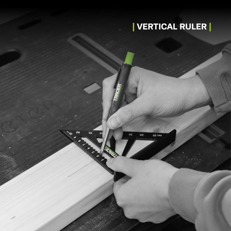 TRACER Speed Square 110mm (4.5 Inch). Rafters Square with Metric