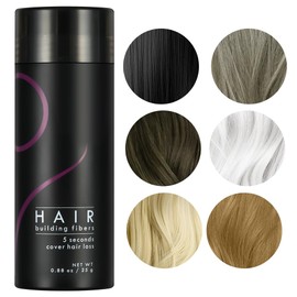 LOPHE Hair Fibres, Hair Building Fibers for 25g Bottle, Nature Keratin Hair Fibers Instantly Full Hair, Hair Loss Concealer Hair Thickening Powder for Men and Women Thinning Hai(Black)