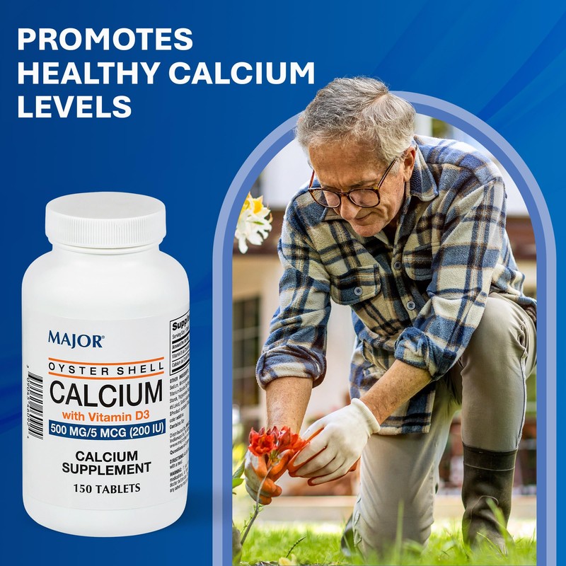 MAJOR Oyster Shell Calcium 500mg Tablets with Vitamin D3 200IU